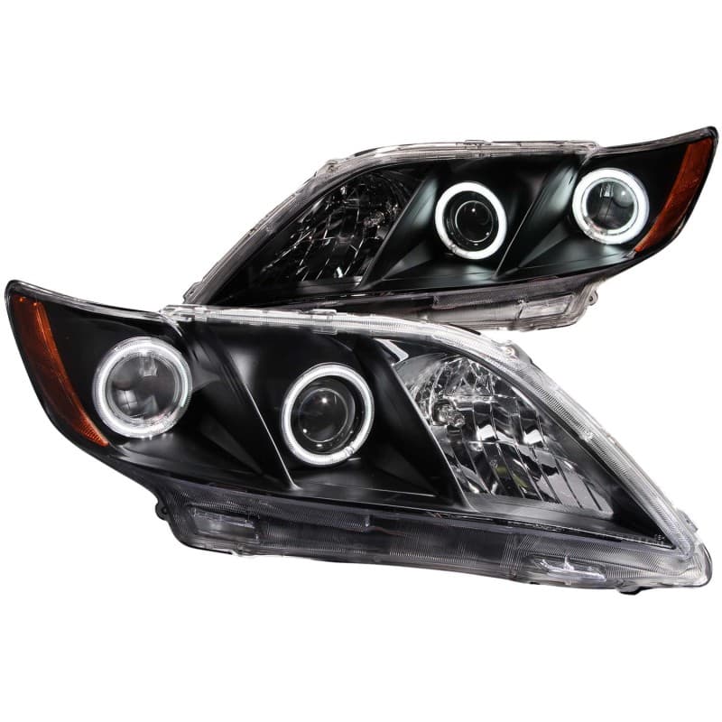 ANZO Projector Headlights for Non HID Models Pair Clear Lens Black Housing