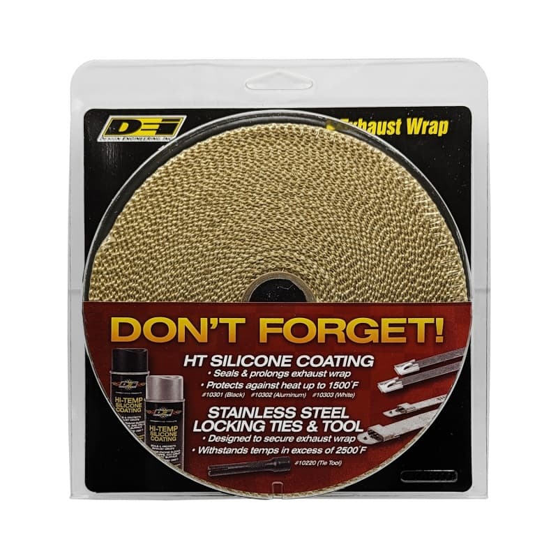 DEI Glass Fiber Exhaust Wrap with Stainless Steel Ties - Image 4