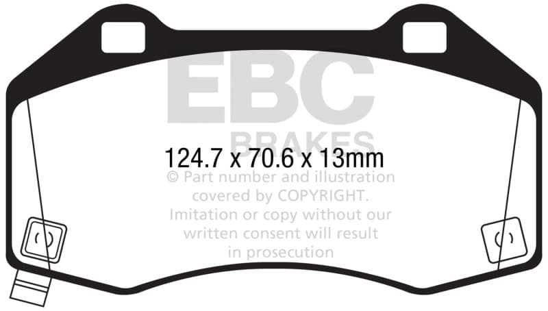 EBC Yellowstuff Brake Pad Set for Street and Track Driving High Performance - Image 2