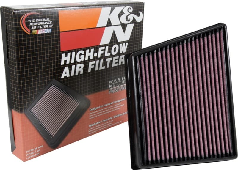 K&N Engineering Drop-In High-Flow Washable Air Filter for Universal Fit - Image 4