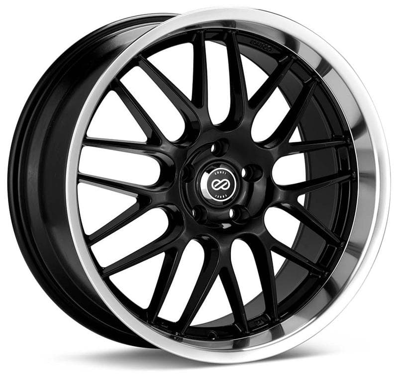 Enkei Lusso Wheel 18x8 40mm Offset 5x120 Bolt Pattern Black w/ Machine Lip - Image 2