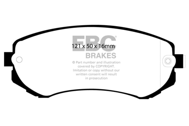 EBC Ultimax2 Brake Pad Set for Urban/Daily Driver OEM Replacement - Image 2