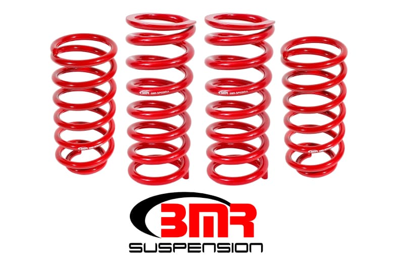 BMR Suspension Lowering Springs for 1979-2004 Ford Mustang Chrome Silicon Wire