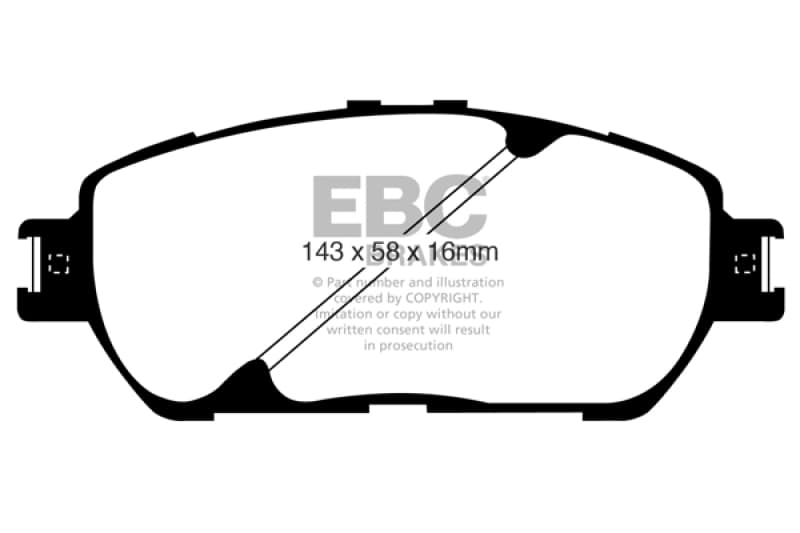 EBC Yellowstuff Brake Pad Set for Street and Track Driving High Performance