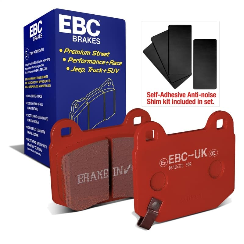 EBC Redstuff Brake Pad Set for Chevy C6 Low Dust Ceramic Fiber Compound