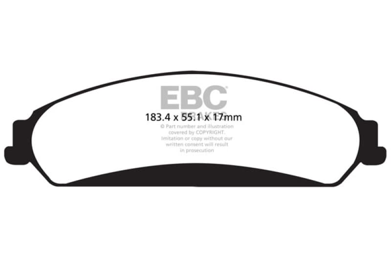 EBC Yellowstuff Brake Pad Set for Street & Track Driving High Brake Effect