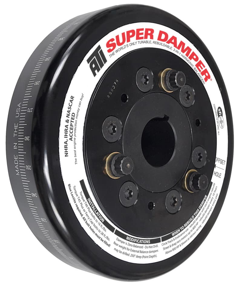 ATI Damper for Chevy SB 7.074in Steel 3-Ring 90 Deg V6 Pont 4 Cyl