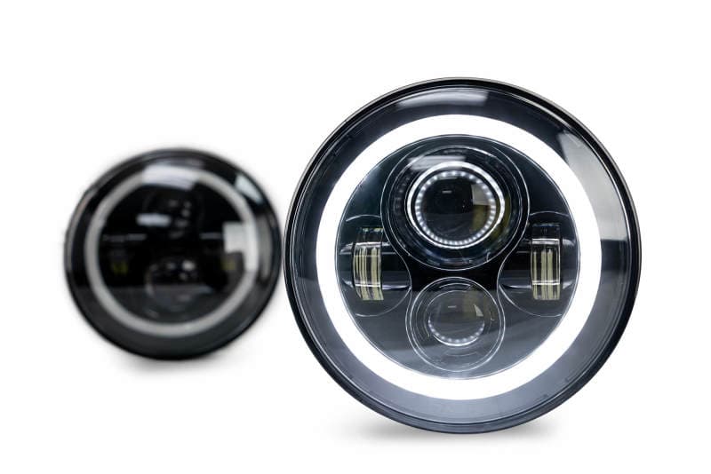 DV8 Offroad LED Projector Headlights for Jeep JK Bright White Upgrade HL7JK-02 - Image 5