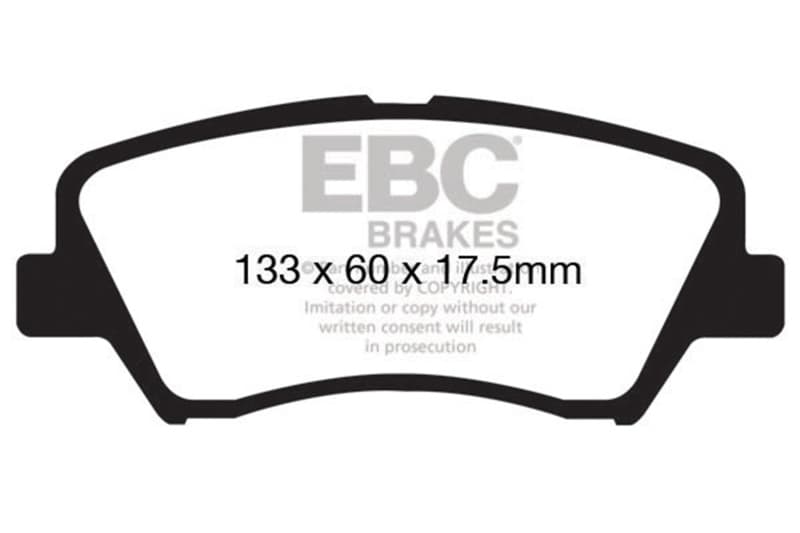 EBC Redstuff Brake Pad Set for Chevy C6 6-Piston High-Performance - Image 2