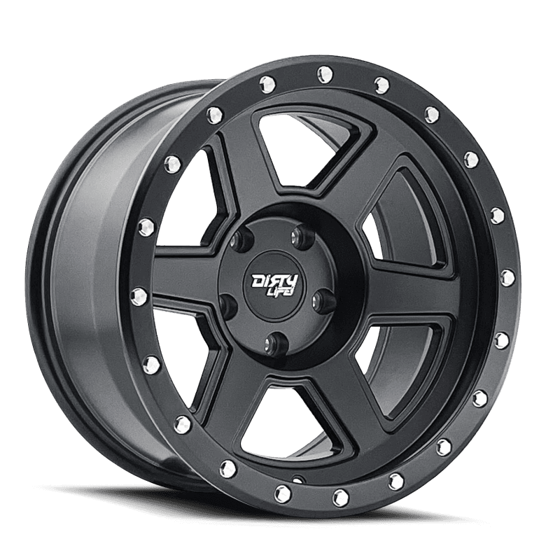 Dirty Life 9315 Compound 17x9 6x139.7 106mm Hub Matte Black Wheel