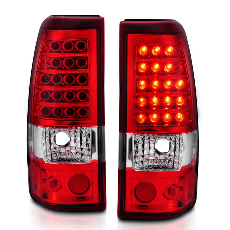 ANZO LED Taillight Assembly for Chevy Silverado 1500 Pair Red/Clear Lens - Image 2