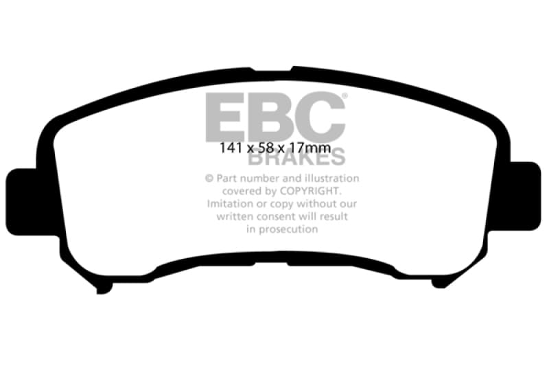 EBC Redstuff Brake Pad Set for Chevy C6 Low Dust Ceramic Fiber Compound