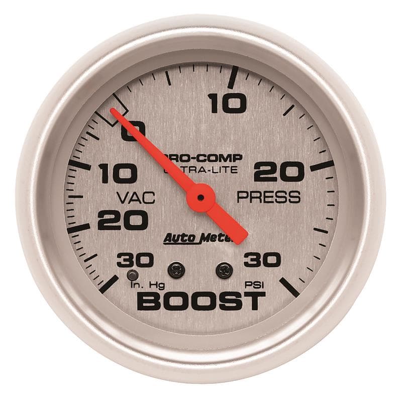 AutoMeter Mechanical Boost/Vac Gauge 1/8" NPT High Precision Bourdon Tube - Image 2