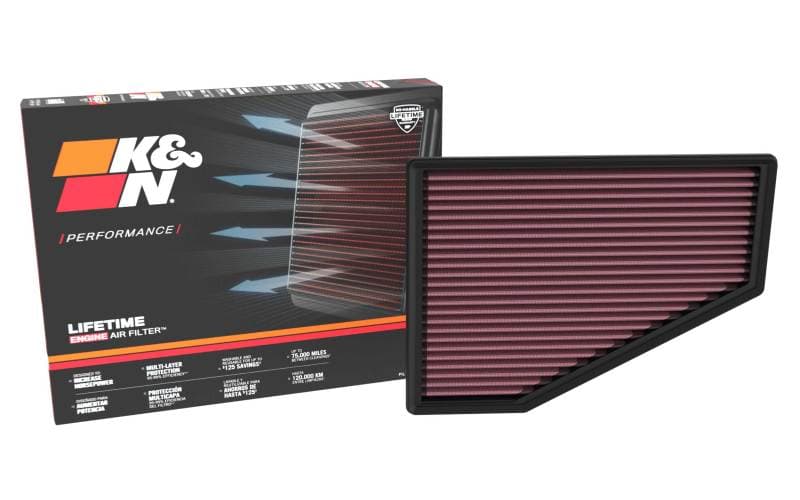 K&N Engineering Drop-In Air Filter Washable Reusable High-Flow 33-5123 - Image 4