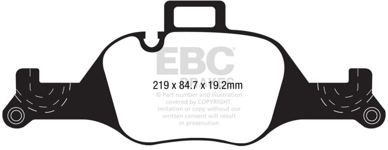 EBC Redstuff Brake Pad Set for Chevy C6 Low Dust Synthetic Fiber Ceramic