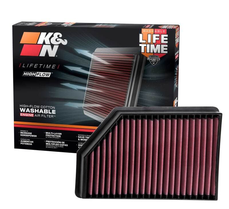 K&N Engineering Drop-In High-Flow Washable Air Filter 33-5098 - Image 5