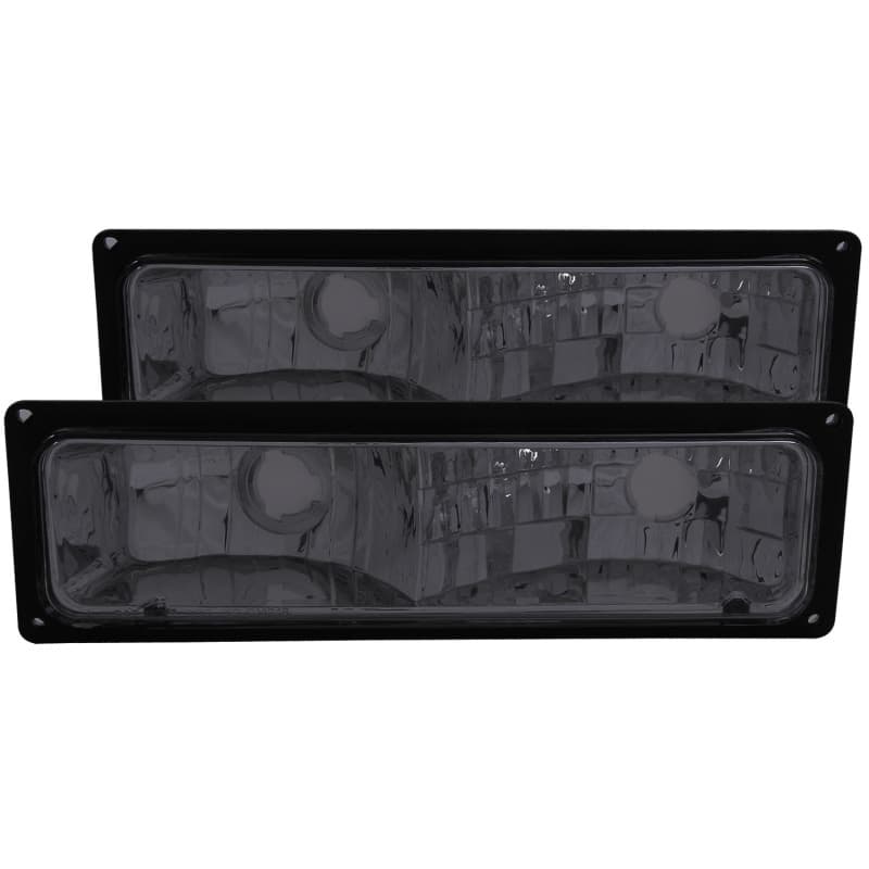 ANZO Parking Light Assembly for Chevy C6 Euro Smoke Lens Black Housing Pair - Image 2