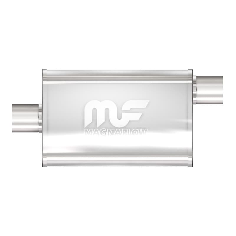 Magnaflow SS Muffler 4x9in Oval Straight-Through Universal 2.5in Inlet/Outlet