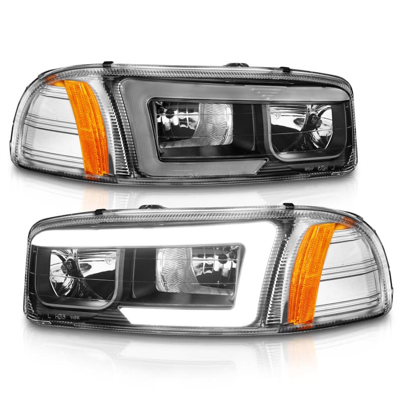 ANZO Crystal Headlights Set Clear Lens Black Housing 2pc for Vehicle - Image 3