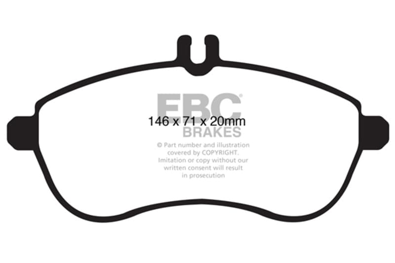 EBC Ultimax2 Brake Pad Set for Urban/Daily Driver OEM Replacement - Image 2