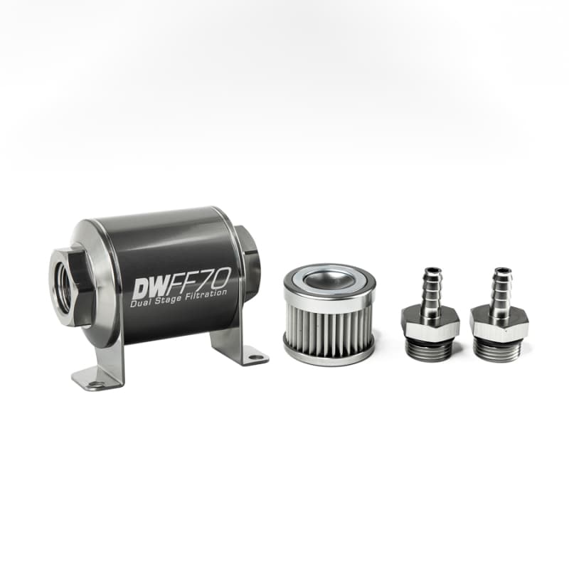 DeatschWerks Fuel Filter Kit 70mm Stainless Steel 10 Micron Universal - Image 2