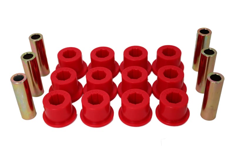 Energy Suspension Spring/Shackle Bushings Red Hyper-Flex Polyurethane for Car... - Image 4