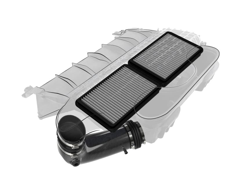 aFe Super Stock Induction System with Pro DRY S Filter, Carbon Fiber Tubes - Image 4