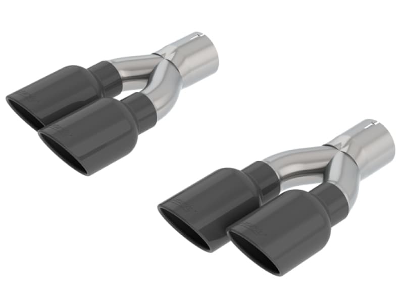 Borla Exhaust Tips for Grand Cherokee Trackhawk Dual 4" Black Chrome Stainles... - Image 2