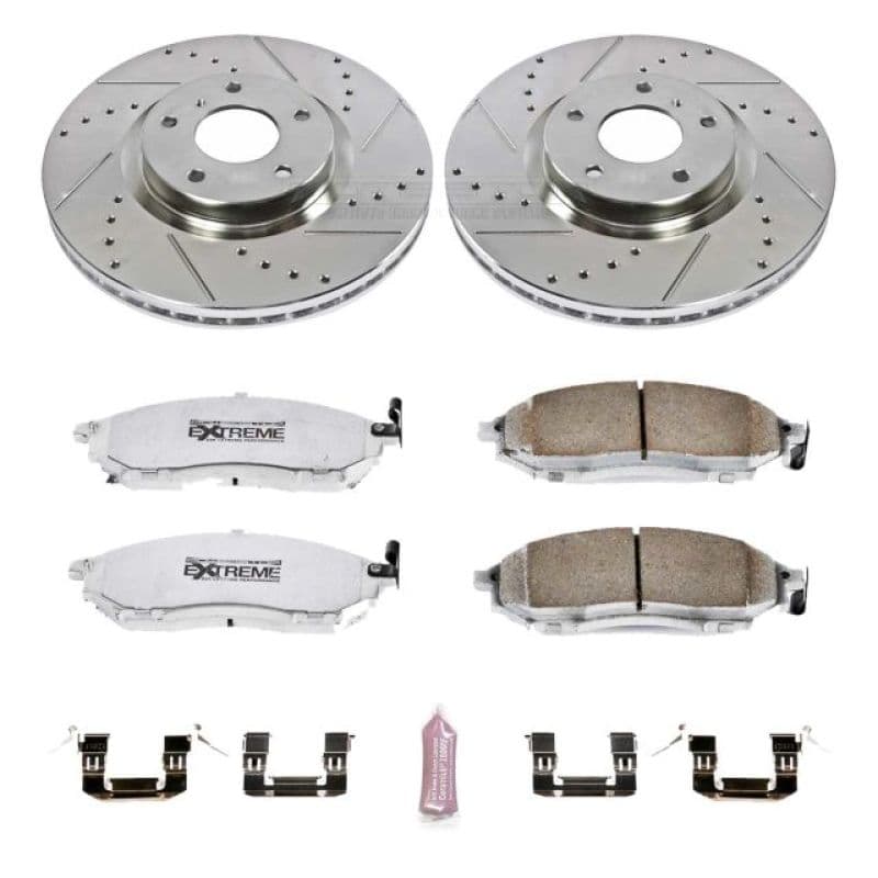 PowerStop Z26 Street Warrior Brake Kit for Muscle Cars Drilled Slotted Rotors...