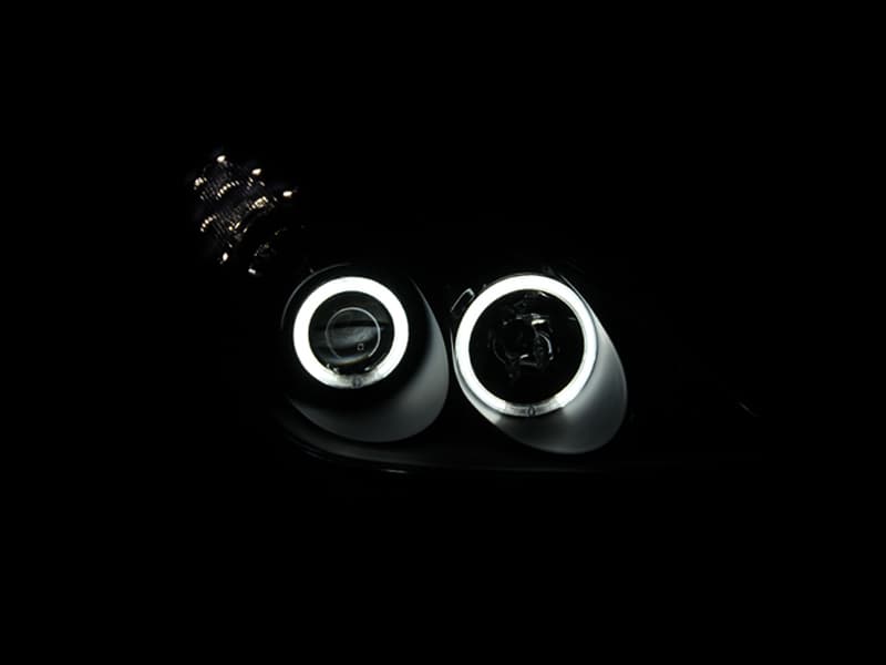 ANZO Projector Headlight Set for Non HID Models Pair Clear Lens Black Housing - Image 4