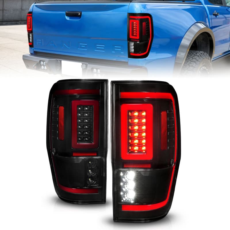 ANZO LED Taillight Assembly for Chevy C6 Clear Lens Black Housing Pair - Image 2