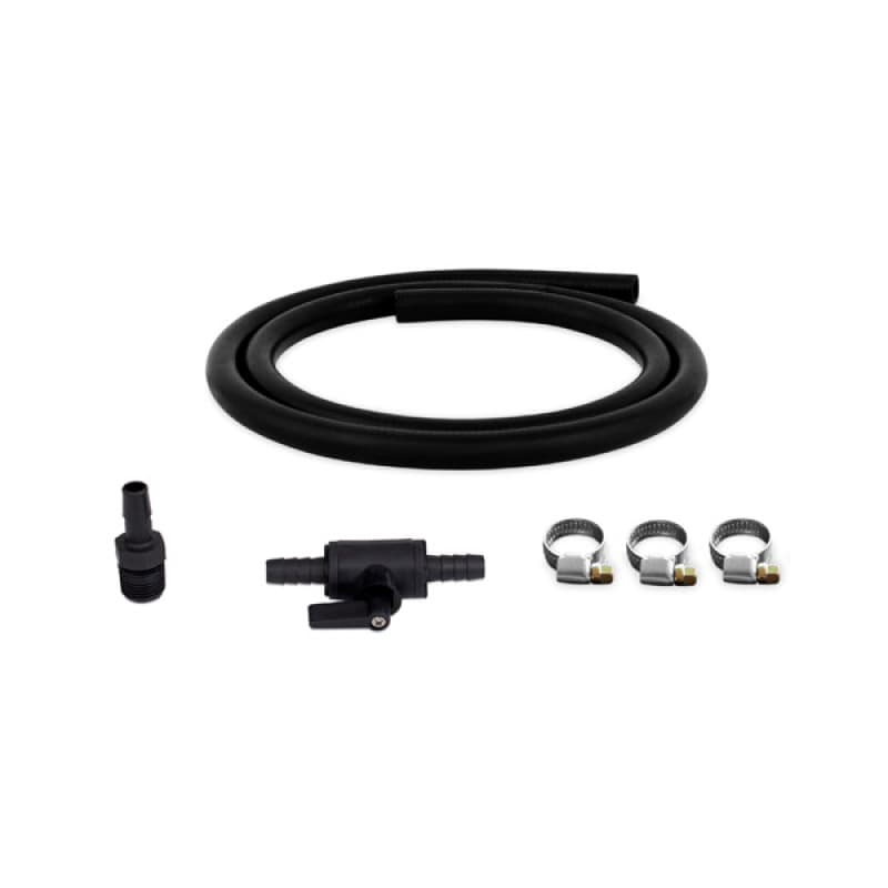 Mishimoto Baffled Oil Catch Can Drain Kit with Petcock Valve and Hose
