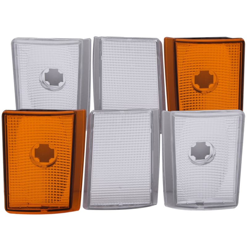 ANZO Cornering Light Assembly Euro 6-Piece Pair with White and Amber for Vehicle - Image 2