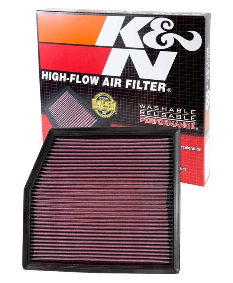 K&N Engineering Drop-In High-Flow Air Filter Reusable Washable - Image 4