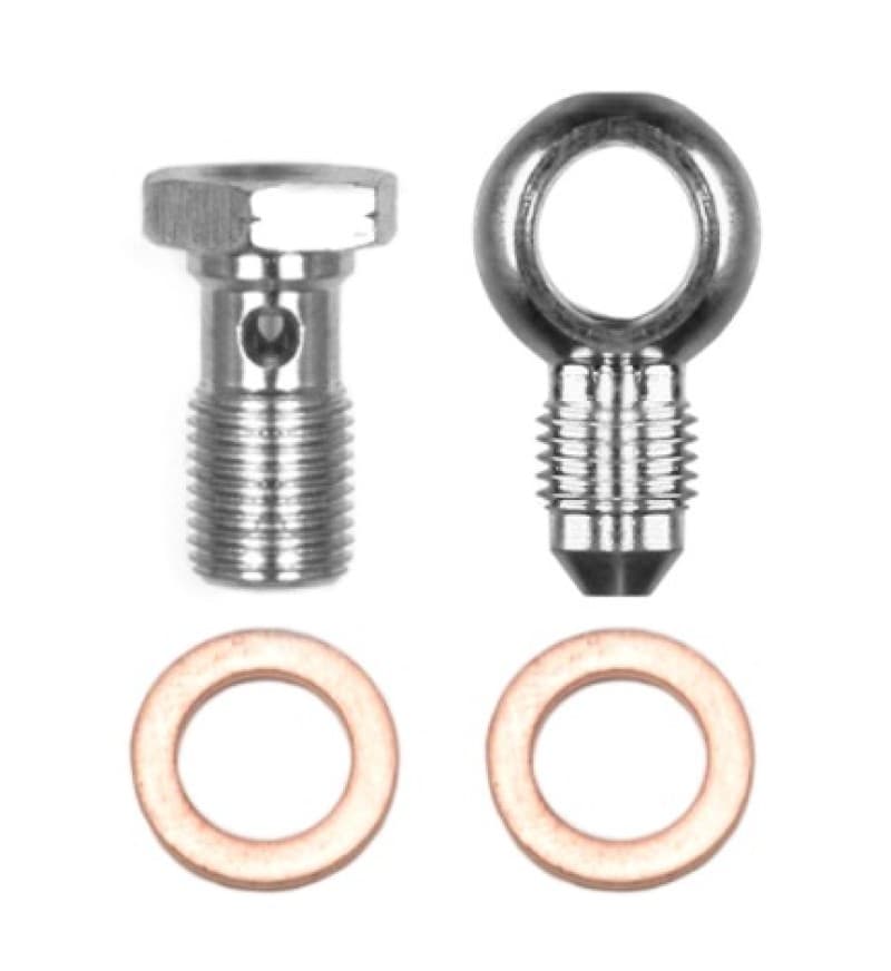 Wilwood Banjo Fitting Kit for Brake Lines -3 Male to 10mm-1.00 Bolt & Washers