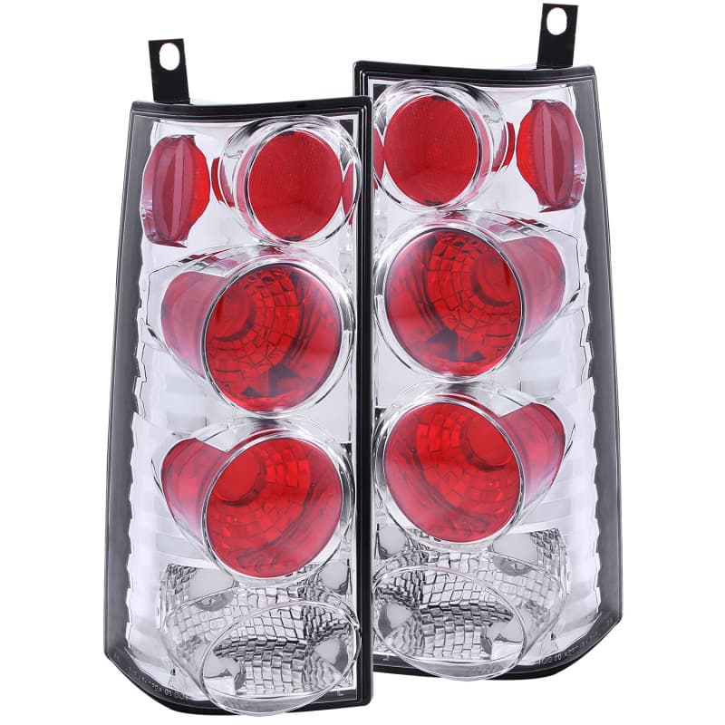 ANZO Tail Light Assembly for 2 Bulb Design Pair Clear Lens Chrome Housing - Image 2