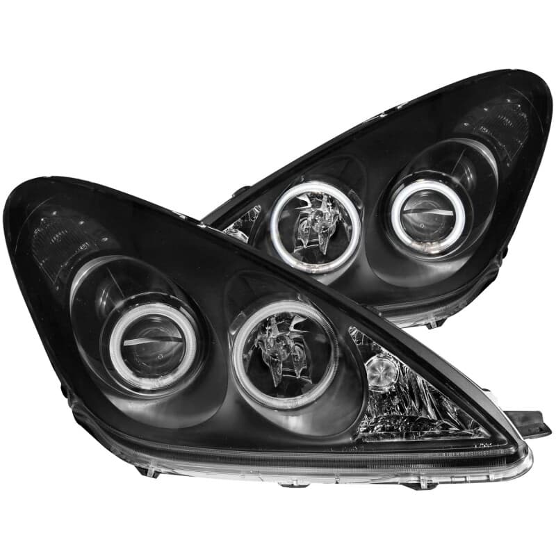 ANZO Projector Headlight Set for Non HID Models Pair Clear Lens Black Housing - Image 2