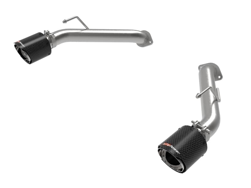 aFe Exhaust Axle Back for Chevy C6 2.5" Stainless Steel Dual 4.5" Carbon Fibe...