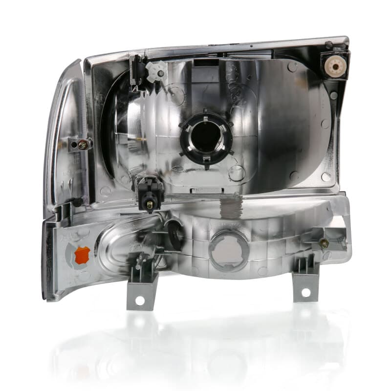 ANZO Crystal Headlights for Chevy C6 Clear Lens Black Housing Pair - Image 2