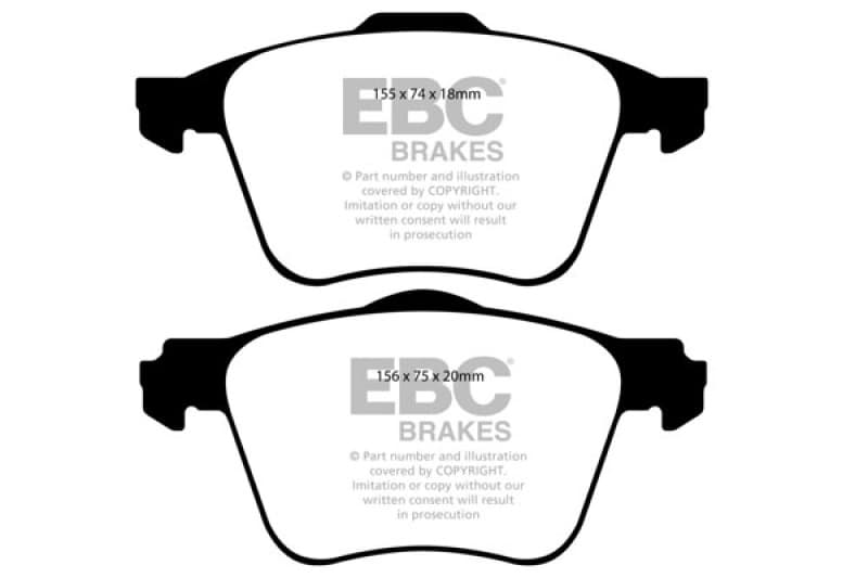 EBC Yellowstuff Brake Pad Set for Street and Track Driving High Performance