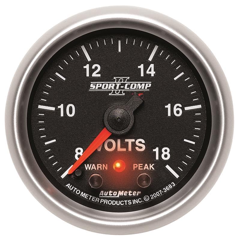 AutoMeter Digital Stepper Motor Voltmeter 8-18V for Negative Ground Systems - Image 2