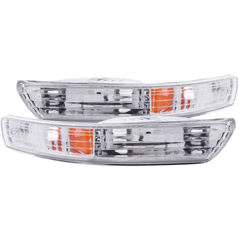 ANZO Euro Parking Lights for Universal Fit Clear Lens Chrome Housing Pair