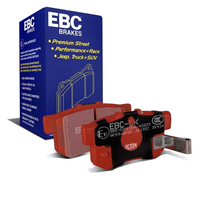 EBC Redstuff Brake Pad Set for Chevy C6 Synthetic Fiber Low Dust
