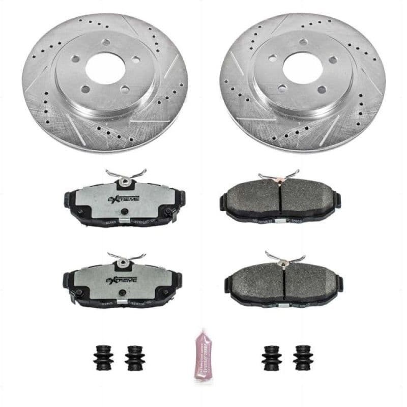 PowerStop Z26 Street Warrior Brake Kit for Muscle Cars Drilled Slotted Rotors...