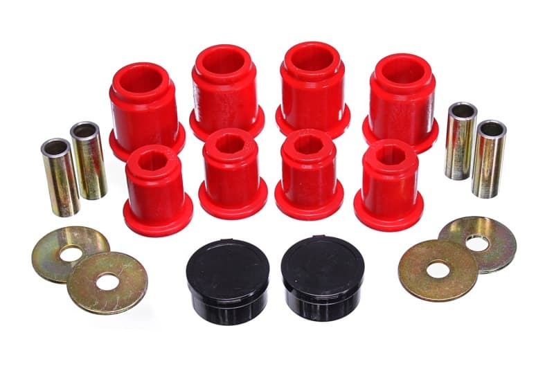 Energy Suspension Control Arm Bushings Front & Rear Hyper-Flex Polyurethane Red - Image 2