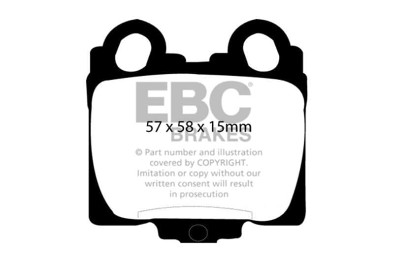 EBC Greenstuff Brake Pad Set for Street Driving High Initial Effect Up to 600°C - Image 2