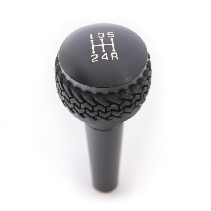 DV8 Offroad Shift Knob for 1997-06 Jeep TJ Billet Aluminum Tired Tread Grip - Image 3