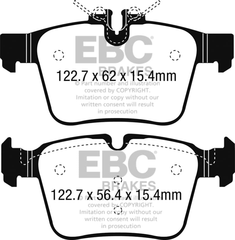 EBC Yellowstuff Brake Pad Set for Street and Track Driving High Friction