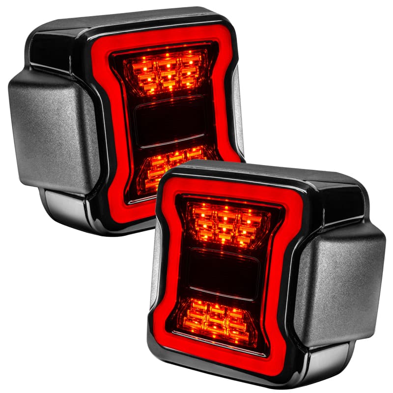 ORACLE Lighting LED Tail Lights for Jeep JL Wrangler Blacked-Out Hourglass De... - Image 2