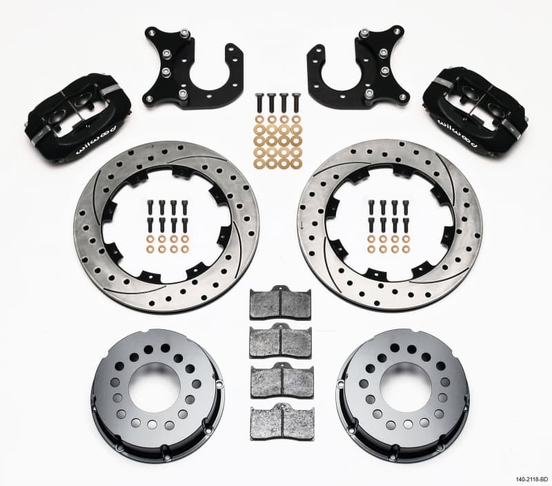 Wilwood Dynalite 4-Piston Rear Disc Brake Kit for Muscle Car Axles